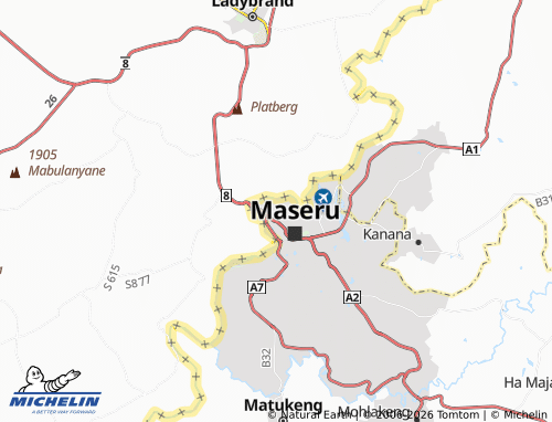 MICHELIN Maseru West map - ViaMichelin