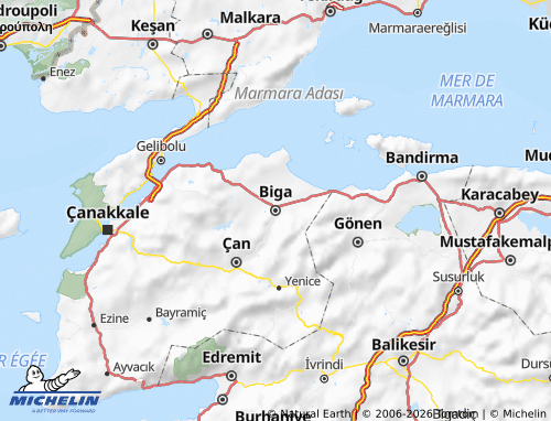 Mappa MICHELIN Biga - ViaMichelin