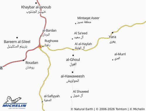 MICHELIN-Landkarte al-Ghoul - ViaMichelin
