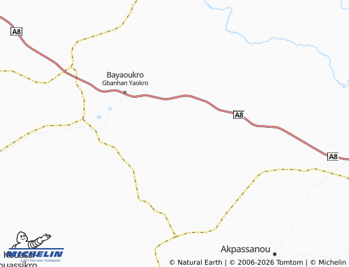 MICHELIN-Landkarte Bendékro - ViaMichelin