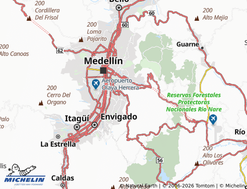 Carte MICHELIN Altos del Poblado - ViaMichelin