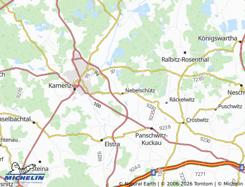MICHELIN Nebelschütz map - ViaMichelin