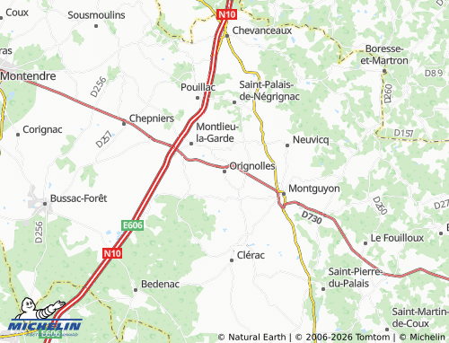 Mapa MICHELIN Orignolles - ViaMichelin
