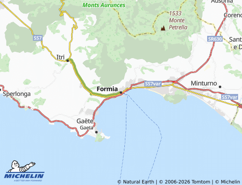 MICHELIN-Landkarte Formia - ViaMichelin