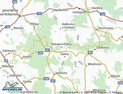 Mappa MICHELIN Biskupice-Pulkov - ViaMichelin
