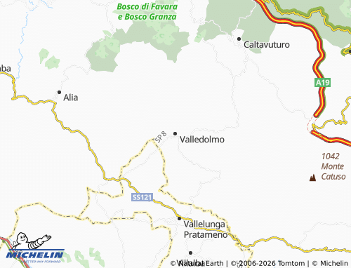 MICHELIN Valledolmo map - ViaMichelin