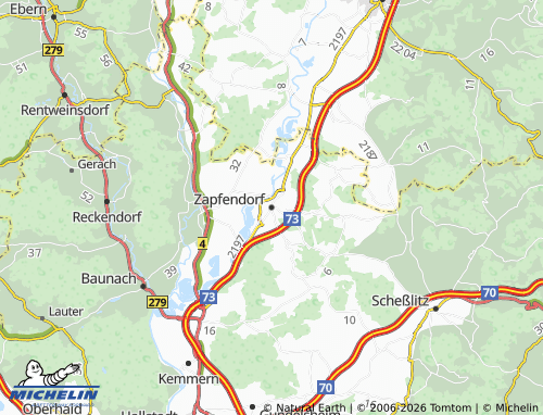MICHELIN Zapfendorf map - ViaMichelin