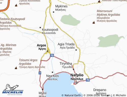 MICHELIN Kourtaki map - ViaMichelin