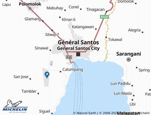 MICHELIN Dadiangas South map - ViaMichelin