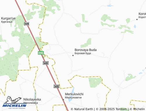 MICHELIN Borovaya Buda map - ViaMichelin