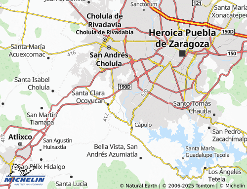 MICHELIN Puebla Blanca map - ViaMichelin