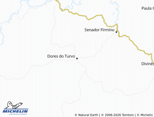 MICHELIN Dores do Turvo map - ViaMichelin