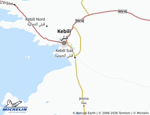 Carte MICHELIN Kebili Sud - ViaMichelin