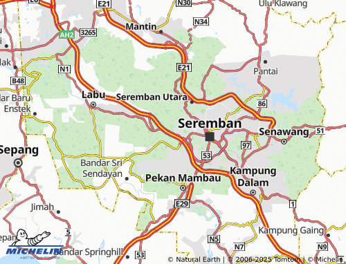 MICHELIN Taman Serunai map - ViaMichelin