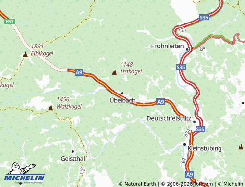 MICHELIN Übelbach map - ViaMichelin