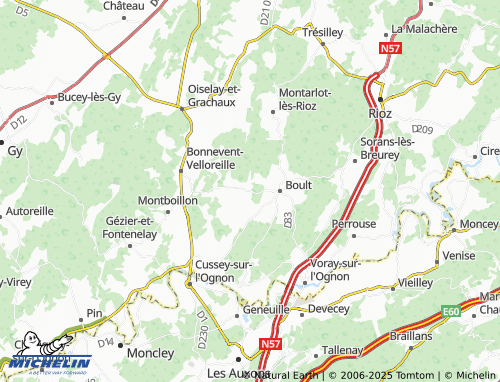 MICHELIN Chaux-la-Lotière map - ViaMichelin