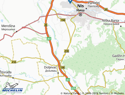 Mapa MICHELIN Čapljinac - ViaMichelin