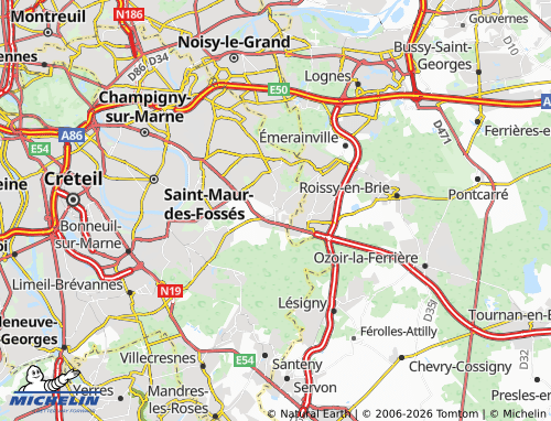 Mapa MICHELIN La Queue-en-Brie - ViaMichelin