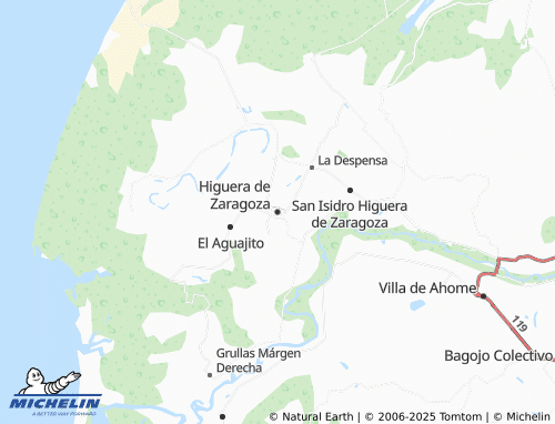 MICHELIN Higuera de Zaragoza map - ViaMichelin