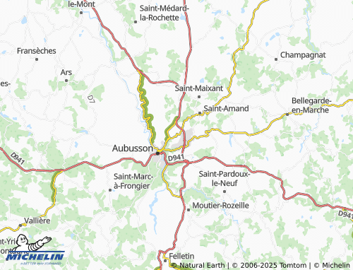 MICHELIN Les Combadeaux map - ViaMichelin