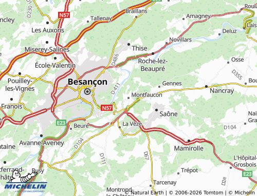 Carte MICHELIN Montfaucon - ViaMichelin