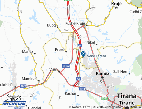 Mapa MICHELIN Fushë-Prezë - ViaMichelin