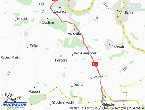 Mappa MICHELIN Redi-Cereșnovăț - ViaMichelin