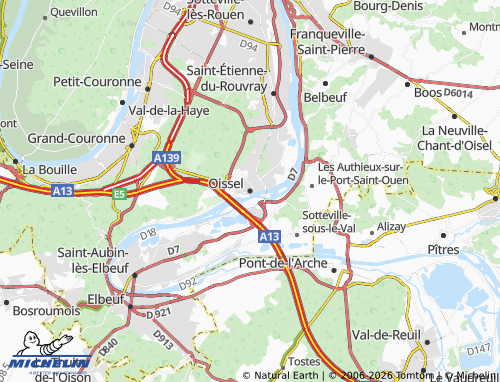 MICHELIN Oissel map - ViaMichelin