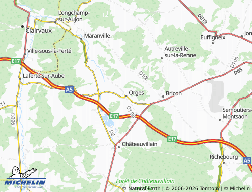 Mapa MICHELIN Orges - ViaMichelin