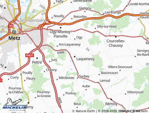 MICHELIN Laquenexy map - ViaMichelin