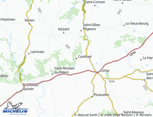 MICHELIN Canihuel map - ViaMichelin