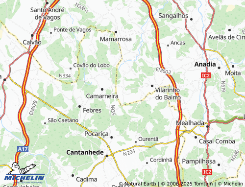MICHELIN Poutena map - ViaMichelin