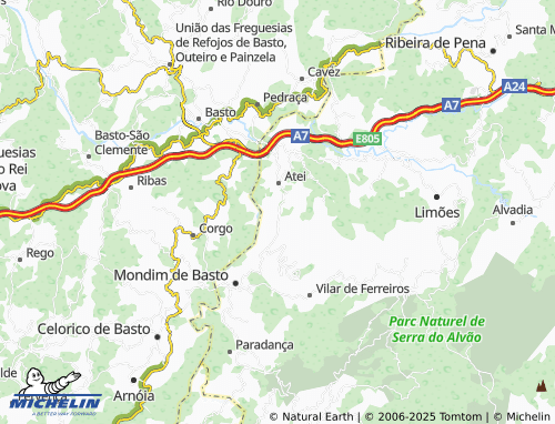 Carte MICHELIN Parada de Atei - ViaMichelin