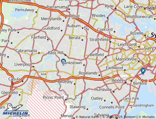 MICHELIN Yagoona map - ViaMichelin
