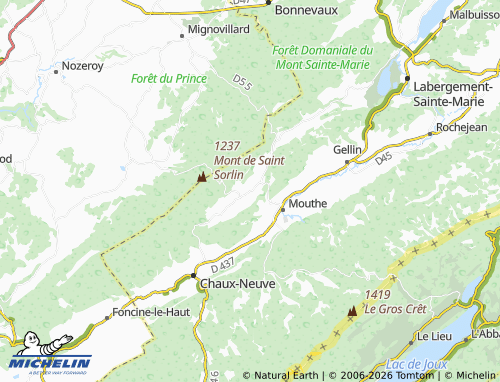 MICHELIN Les Pontets map - ViaMichelin