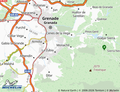 Carte MICHELIN Cájar - ViaMichelin