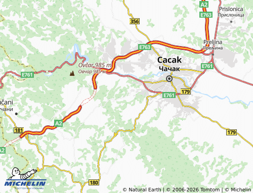 Mapa MICHELIN Pridvorica - ViaMichelin