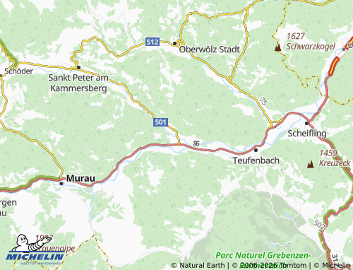MICHELIN Katsch an der Mur map - ViaMichelin