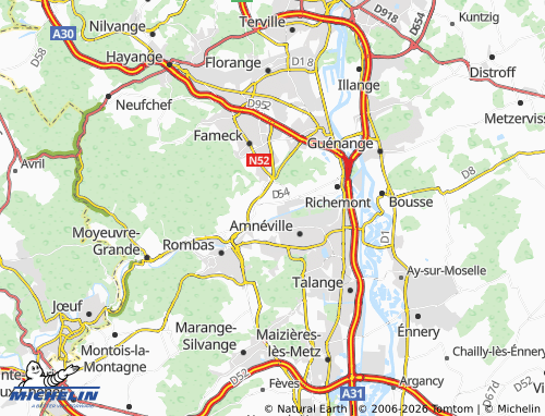Mappa MICHELIN Gandrange - ViaMichelin