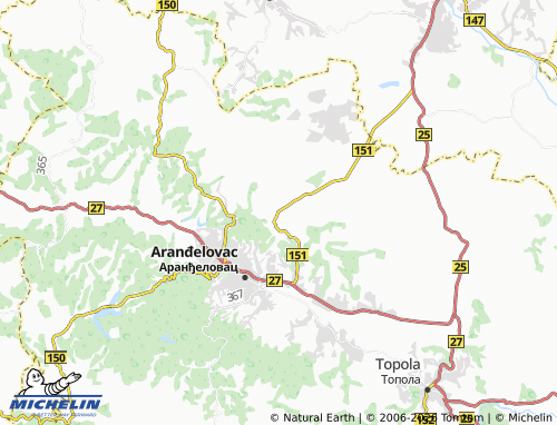 Kaart MICHELIN Orašac - ViaMichelin