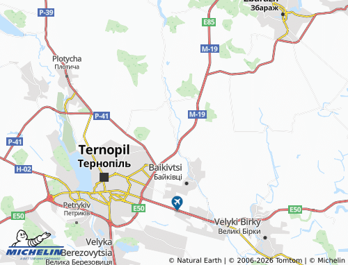 Mappa MICHELIN Shliakhtyntsi - ViaMichelin
