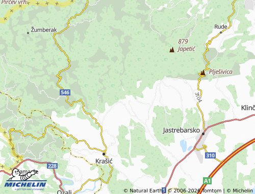 MICHELIN-Landkarte Goljak - ViaMichelin