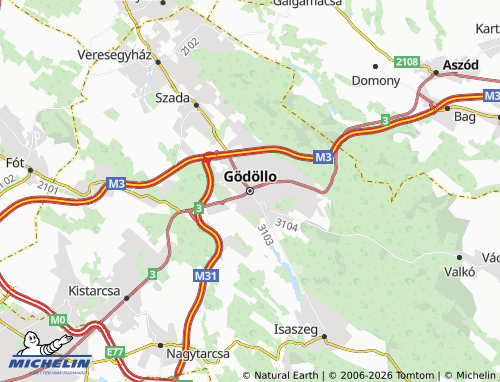 Mappa MICHELIN Gödöllő - ViaMichelin