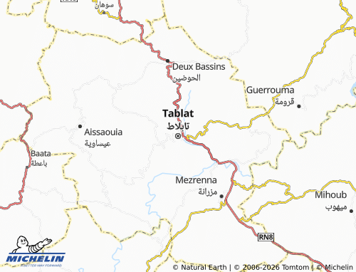 MICHELIN Tablat map - ViaMichelin