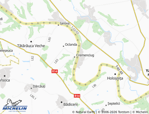 MICHELIN Cremenciug map - ViaMichelin