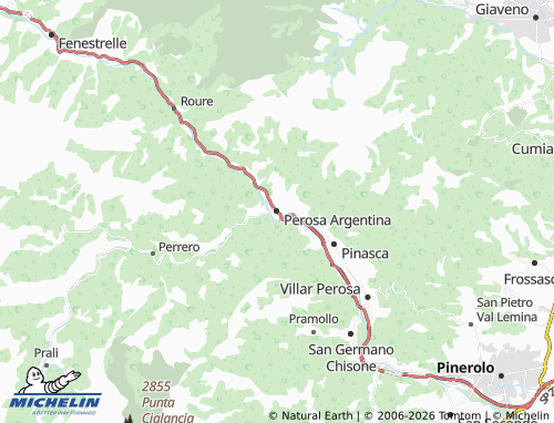 MICHELIN-Landkarte Perosa Argentina - ViaMichelin