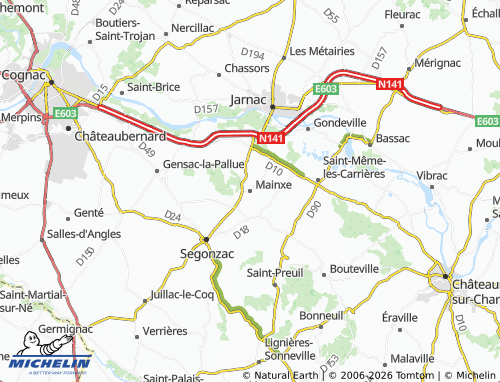 Mapa MICHELIN Mainxe - ViaMichelin