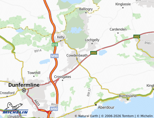 Carte MICHELIN Cowdenbeath - ViaMichelin