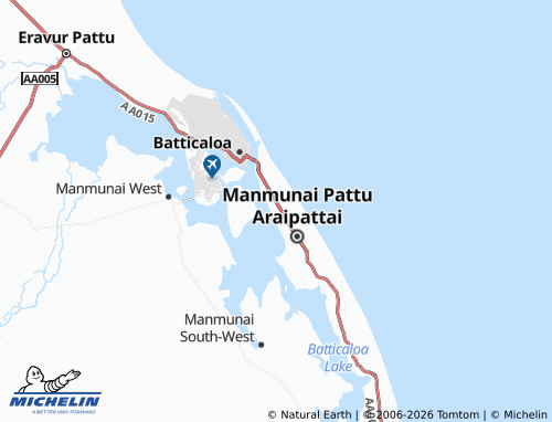 Mappa MICHELIN Manjanthoduvai North - ViaMichelin