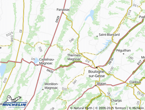 MICHELIN Casterets map - ViaMichelin